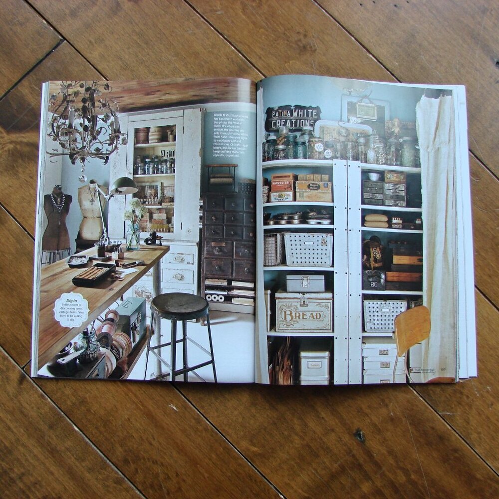 Flea Market Vintage Antique Decorating Magazines Lot of 5 Country Cottage Style - Picture 15 of 16